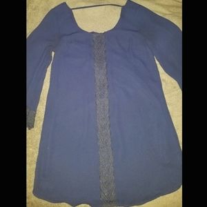Lovely Blue dress with embroidered sleeves